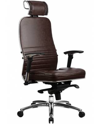 Кресло руководителя Samurai KL-3.03 коричневая кожа