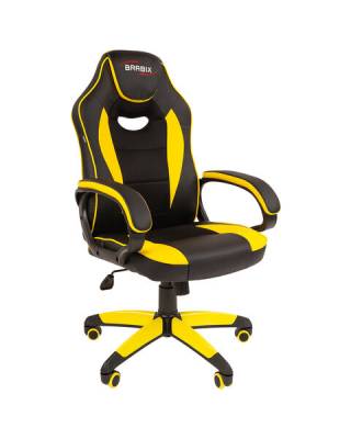 Кресло компьютерное  "Blaze GM-162", TW/экокожа, черное/желтое, 532579, 7083507
