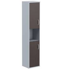 Шкаф колонка с комплектом глухих малых дверей СУ-1.5(R) Венге Магия/Металлик 406*365*1975