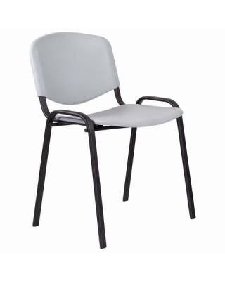 Стул STAFF "Iso Plast CF-009", черный каркас, пластик серый