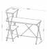 Стол на металлокаркасе BRABIX LOFT CD-004, 1200х535х1110 мм, 3 полки, цвет дуб натуральный, 641220. Фото товара с разных ракурсов.