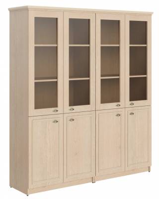 Шкаф высокий 2-х секционный комбинированный RHC 180.2 Бук Тиара 1808х466х2023 главное фото