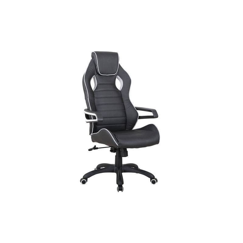Кресло компьютерное  "Techno Pro GM-003", экокожа, черное/серое, вставки серые, 531814 главное фото