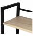 Стол на металлокаркасе BRABIX LOFT CD-005,1200х520х1200 мм, 3 полки, цвет дуб натуральный, 641223. Фото товара с разных ракурсов.