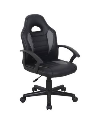 Кресло компьютерное  "Spark GM-201", экокожа, черное/серое, 532504