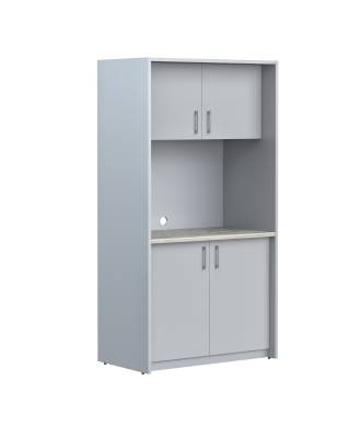 Шкаф для посуды SCB 120.1 Серый/Металлик 1030х600х2000