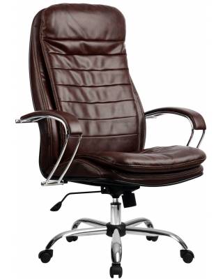 Кресло руководителя LK-3 №723 Ch (коричневая перфорированная кожа)