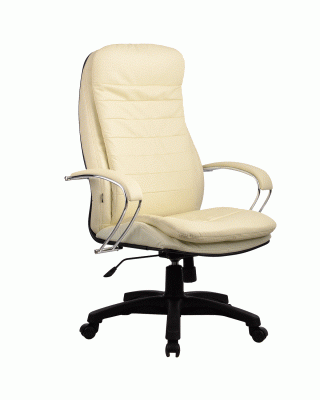 Кресло руководителя LK-3PL (Светло-бежевая перфорированная натуральная кожа) №720