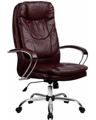 Кресло руководителя LK-11 №722 Ch (бордовая перфорированная кожа)