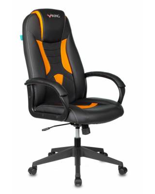 Кресло игровое геймерское Бюрократ VIKING-8N/BL-OR черный/оранжевый искусственная кожа