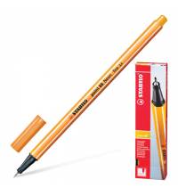 Ручка капиллярная (линер) STABILO "Point 88", НЕОНОВАЯ ОРАНЖЕВАЯ, корпус оранжевый, линия письма 0,4 мм, 88/054