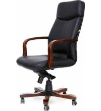 Кресло Chairman 460 (черная кожа)