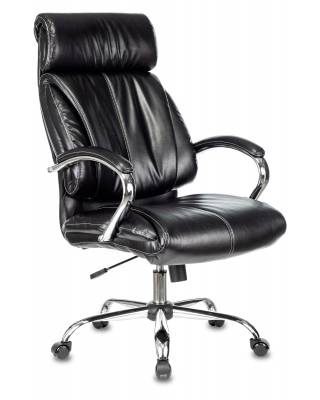 Кресло руководителя Бюрократ T-9904NSL черный Leather Venge Black искусственная кожа крестовина металл хром главное фото