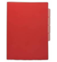 Папка-уголок Бюрократ -E356RED 3 уровн. A4 пластик 0.15мм красный