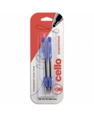 Ручка шариковая Cello GRIPPER 0.5мм черный/синий блистер (2шт)