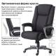 Кресло офисное  PREMIUM "Solid HD-005", НАГРУЗКА до 180 кг, ткань, черное. Фото товара с разных ракурсов.