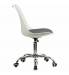 Кресло стул  "Eames MG-310 CH", хром, пластик белый, ткань серая, 532924. Фото товара с разных ракурсов.