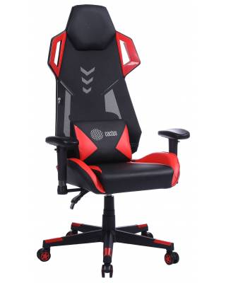 Кресло игровое Cactus CS-CHR-090BLR черный/красный эко.кожа/сетка крестов. нейлон главное фото