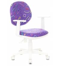 Кресло детское Бюрократ CH-W356AXSN фиолетовый Sticks 08 крестов. пластик пластик белый