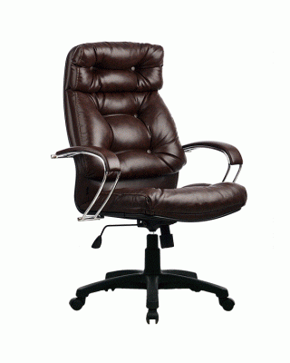 Кресло руководителя LK-14PL №723 (коричневая натуральная перфорированная кожа)