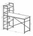 Стол на металлокаркасе BRABIX LOFT CD-005, 1200х520х1200 мм, 3 полки, цвет дуб антик, 641222. Фото товара с разных ракурсов.