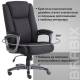 Кресло офисное  PREMIUM "Solid HD-005", НАГРУЗКА до 180 кг, ткань, черное. Фото товара с разных ракурсов.