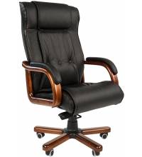 Кресло руководителя Chairman 653 (черная кожа)