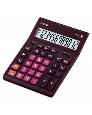 Калькулятор CASIO GR-12C-WR, 12-разрядный, бордовый