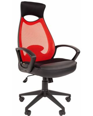 Кресло Chairman 840 (спинка красная ткань TW)