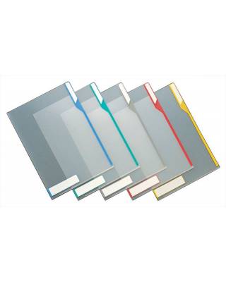 Папка-уголок Kokuyo FU-KM750NM A4 пластик антибактериальный 0.2мм инфо окно прозрачный серый табулятор