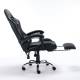 Кресло компьютерное  "Dexter GM-135", подножка, две подушки, экокожа, черное, 532800. Фото товара с разных ракурсов.