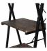 Стол на металлокаркасе BRABIX LOFT CD-004, 1200х535х1110 мм, 3 полки, цвет морёный дуб, 641218. Фото товара с разных ракурсов.