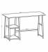 Стол на металлокаркасе BRABIX LOFT CD-006, 1200х500х730 мм, 2 полки, цвет морёный дуб, 641224. Фото товара с разных ракурсов.