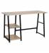 Стол на металлокаркасе BRABIX LOFT CD-006,1200х500х730 мм,, 2 полки, цвет дуб натуральный, 641226. Фото товара с разных ракурсов.