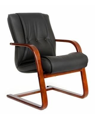 Офисное кресло Chairman 653V Россия кожа черная