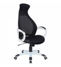 Кресло офисное  PREMIUM "Genesis EX-517", пластик белый, ткань/экокожа/сетка черная, 531573