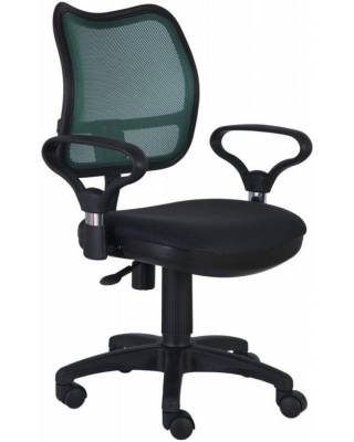 Кресло бюрократ СН 799 (серо-зеленое)