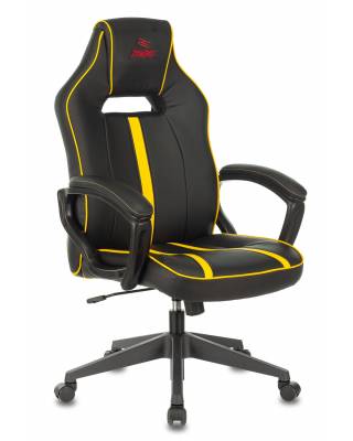 Кресло игровое геймерское Бюрократ VIKING ZOMBIE A3 YEL черный/желтый искусственная кожа