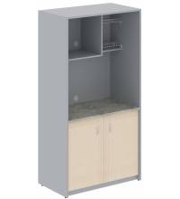 Шкаф для посуды SCB 120 Бук Тиара /Металлик 1030х600х2000 (фасады с T- образной фрезеровкой)