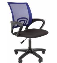 Кресло chairman 696 LT (синее-черное, текстиль + сетка)