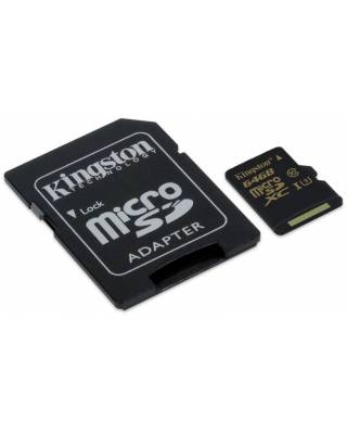 Флеш карта microSDXC 64Gb Class10 Kingston SDCG/64GB + adapter