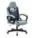 Кресло игровое геймерское Бюрократ VIKING 6 KNIGHT BL FABRIC синий крестовина металл. Фото товара с разных ракурсов.