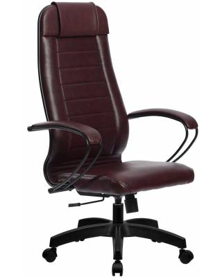 Кресло руководителя МЕТТА Комплект 28 пластик бордовое (перфорированная кожа)