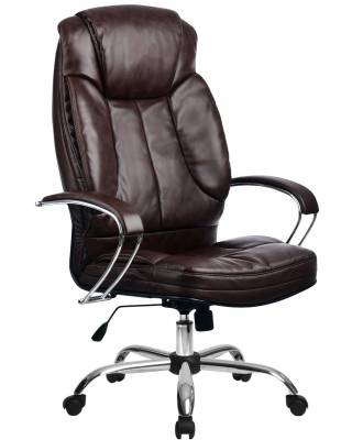 Кресло руководителя LK-12 №723 Ch (коричневая перфорированная кожа)
