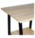 Стол на металлокаркасе BRABIX LOFT CD-006,1200х500х730 мм,, 2 полки, цвет дуб натуральный, 641226. Фото товара с разных ракурсов.