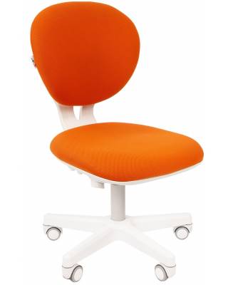Кресло 108 Kids белый пластик (оранжевый текстиль)