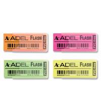 Ластик Adel FLASH 227-0784-000 50x19.5x10мм каучук ассорти прозрачный пластик. чехол