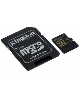 Флеш карта microSDHC 16Gb Class10 Kingston SDCG/16GB + adapter