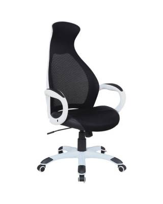 Кресло офисное  PREMIUM "Genesis EX-517", пластик белый, ткань/экокожа/сетка черная, 531573