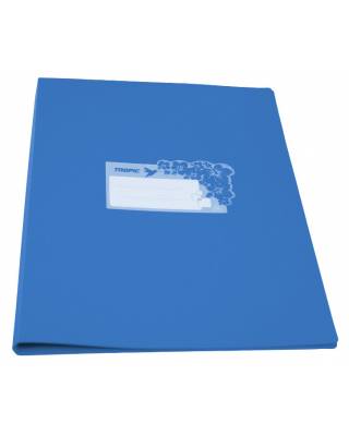 Папка метал.пруж.скоросш. Бюрократ Tropic -TR07PAZURE A4 пластик 0.7мм голубой